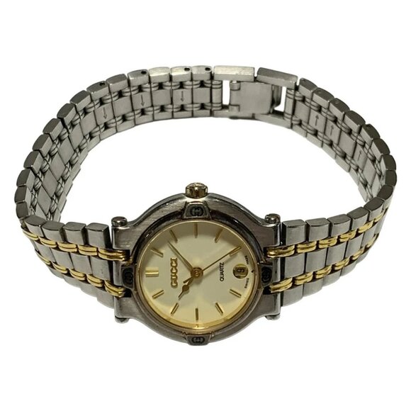 Auth GUCCI - 9000L 0****** Silver Gold Women's Wrist Watch - Picture 5 of 5